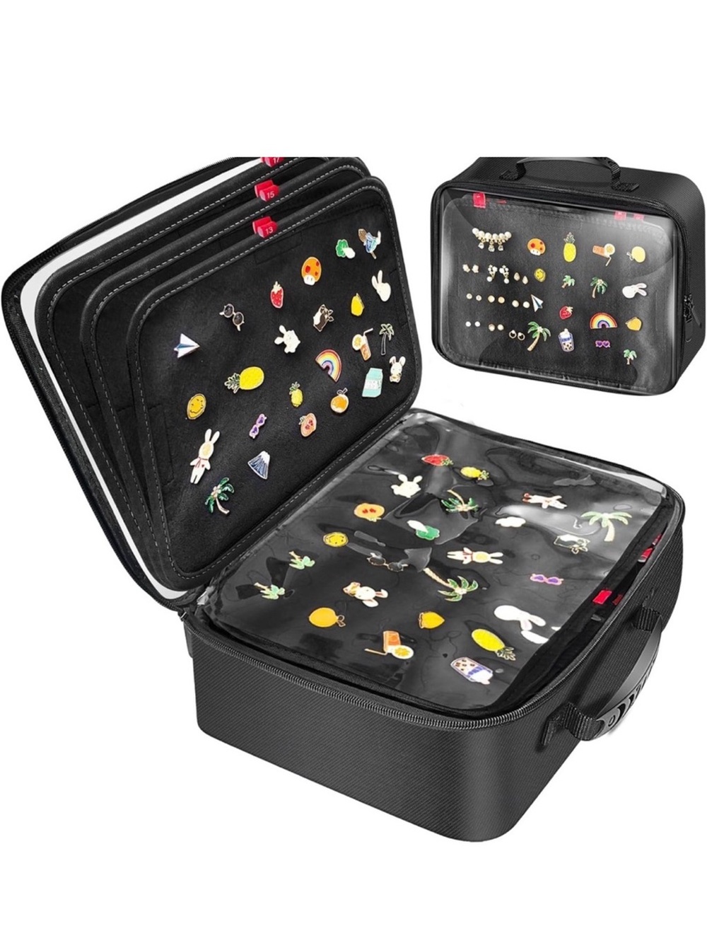 Disney Pin Trading Book 18-Page 600 Pin Display Case Hard Shell - NEW
